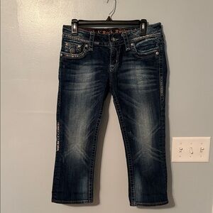 Rock Revival Blue Denim Capris